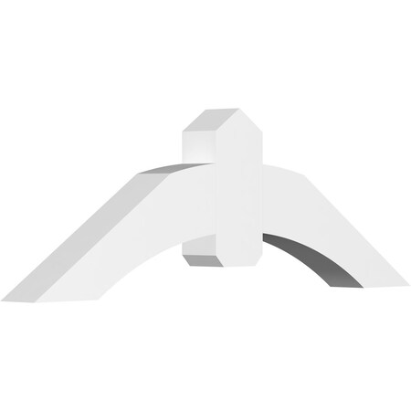 Ekena Millwork Archdale Architectural Grade PVC Gable Bracket, 48"W x 16"H x 4"D x 6"F, 8/12 Pitch GBP048X16X0406ARC00